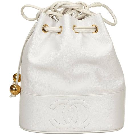 chanel drawstring bag white|chanel bucket bag 2020.